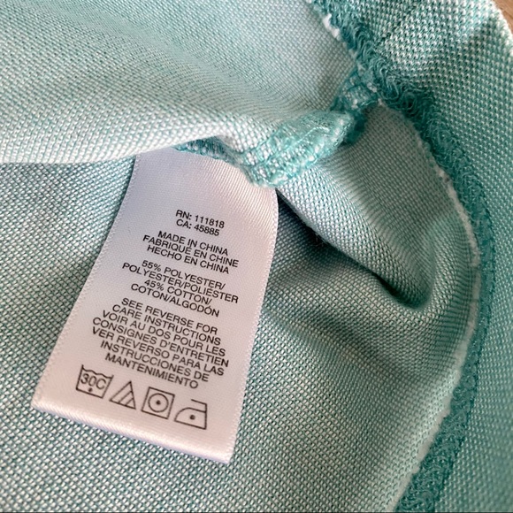 Michael Kors Mint Green Luxury Knit Polo Shirt - Picture 7 of 9